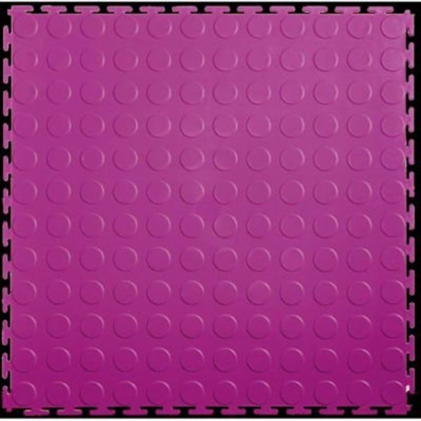 Lock-Tile Lock-TileÂ PVC Floor Tiles, , 19.5x19.5", Coin, Purple LK014